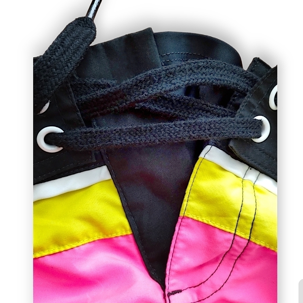 Ocean Pacific Ladies Juniors Mid-Rise 9" Neon Wave Board Shorts - Picture 3 of 7